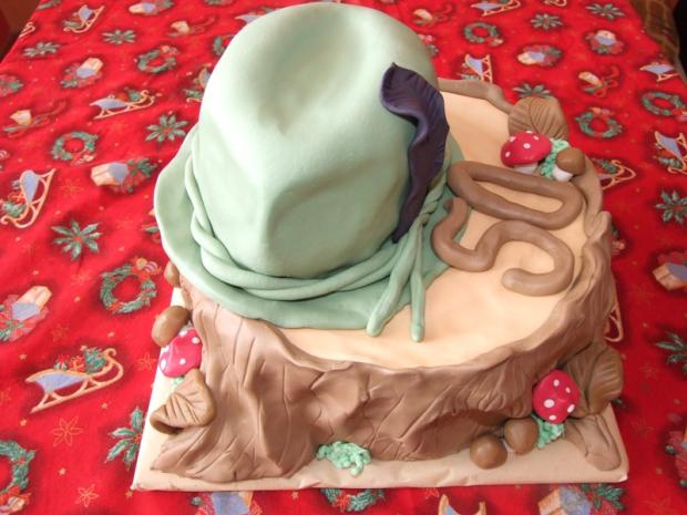 Kmeň s klobúkom a hubami, torta, Narodeninové torty, KatkaBB, 1