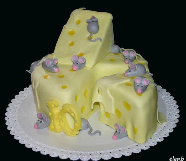 Mysky v syre, torta, Torty so zvieratkami, Elen Bielikova, 1