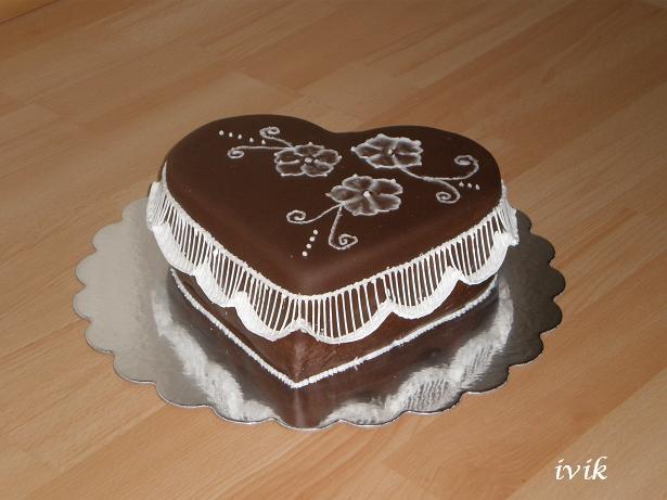 malovane srdiecko, torta, Čokoládové torty malovane srdiecko, torta, Čokoládové torty, ivik, 1