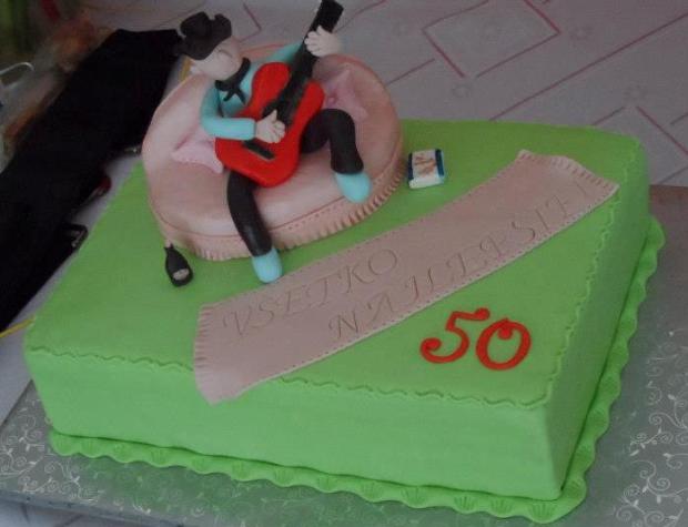 pre gitaristu, torta, Narodeninové torty, stanika, 1