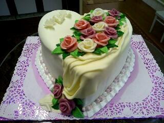 svadobné srdce, torta, Svadobné torty svadobné srdce, torta, Svadobné torty, Sissy, 1