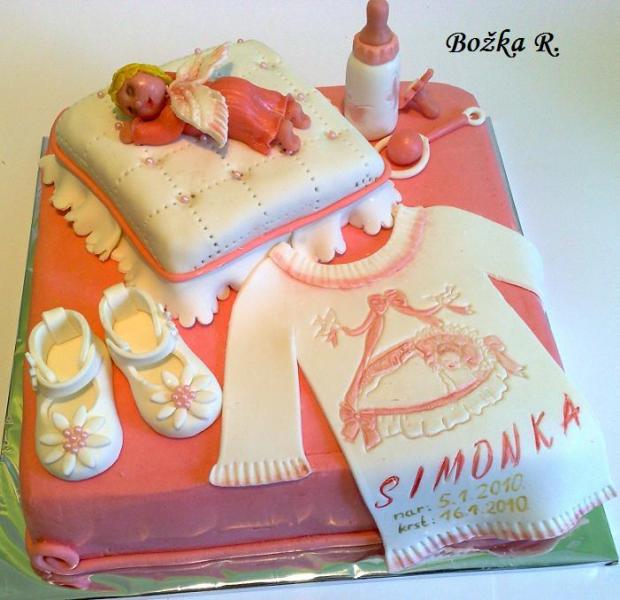 torta pre Simonku, torta, Torty na krstiny, Božka R., 1