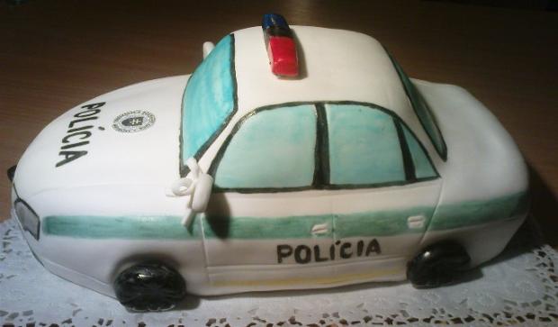 policajné auto, torta policajné auto, torta, OLINKA_liska_ryska, 1