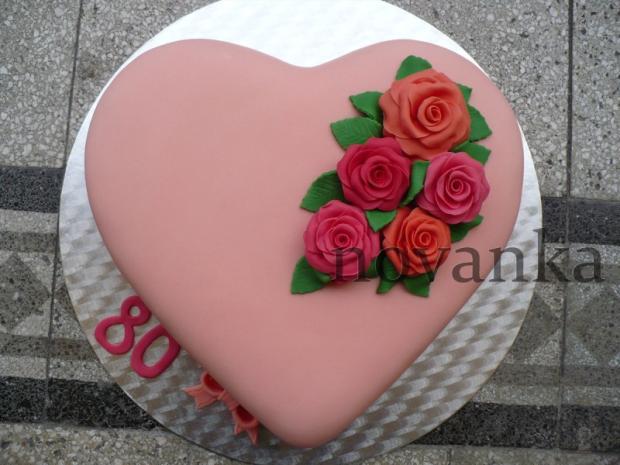 Srdiečková s ružičkami, torta, Narodeninové torty Srdiečková s ružičkami, torta, Narodeninové torty, novanka, 1