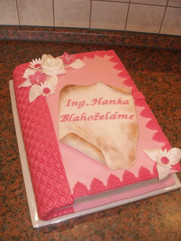 Kniha  na promócie, torta, Torty - škola, stužková, Petra PL, 1
