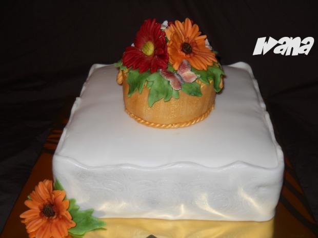 Narodeninová s gerberami, torta, Narodeninové torty, Ivana111111, 1
