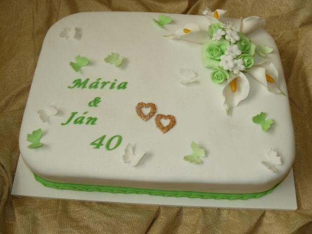 40výročie svadby, torta, Svadobné torty 40výročie svadby, torta, Svadobné torty, zdenka2007, 1
