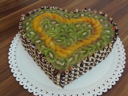 Ovocné srdce, torta, Narodeninové torty, Elenka TN, 1