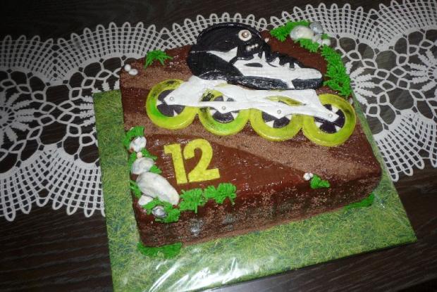 s korčuľou, torta, Čokoládové torty s korčuľou, torta, Čokoládové torty, Primilka, 1