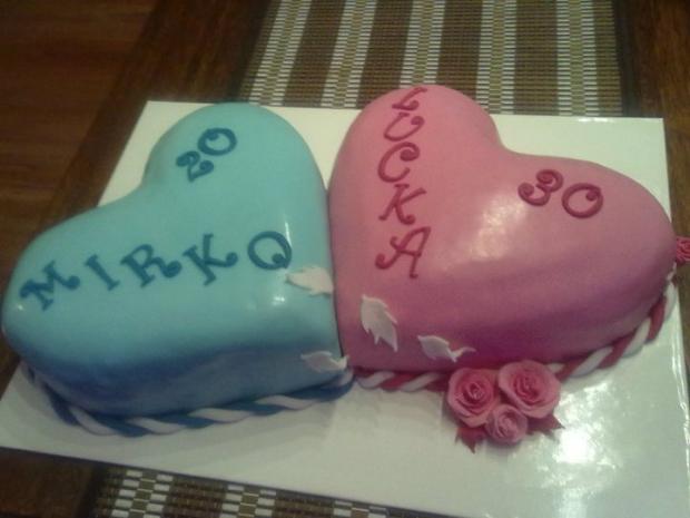Srdcia, torta, Narodeninové torty, izijanka, 1