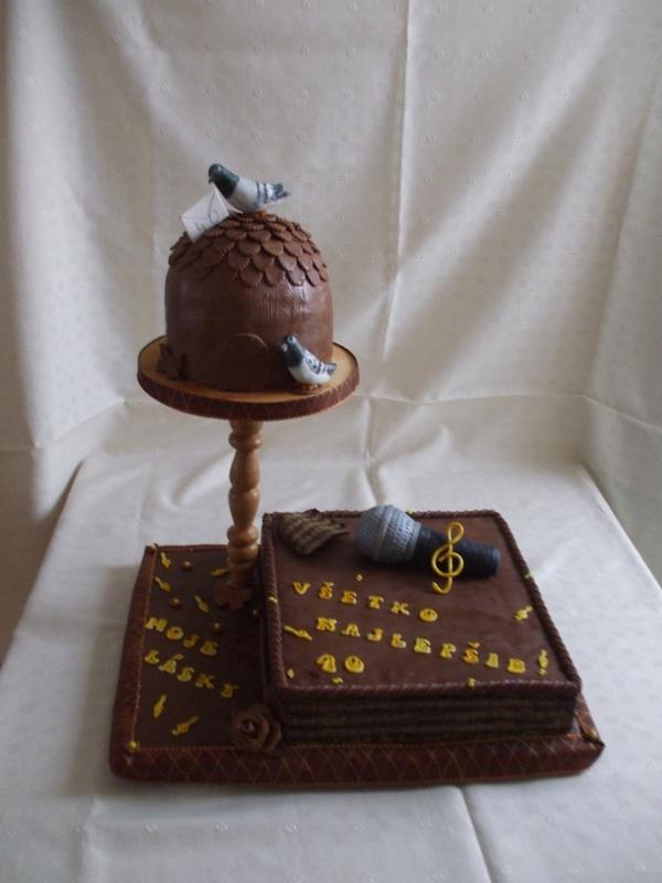 pre hudobnika - spevaka a chovatela postovych holubov, torta, Narodeninové torty pre hudobnika - spevaka a chovatela postovych holubov, torta, Narodeninové torty, lucka 2, 1