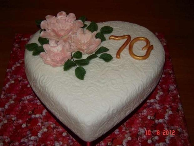 srdce na 70, torta, Narodeninové torty srdce na 70, torta, Narodeninové torty, Macka, 1