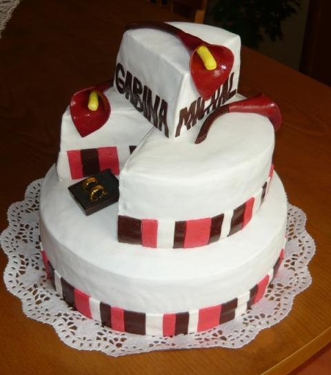 svadobná, torta, Svadobné torty, ivy, 1