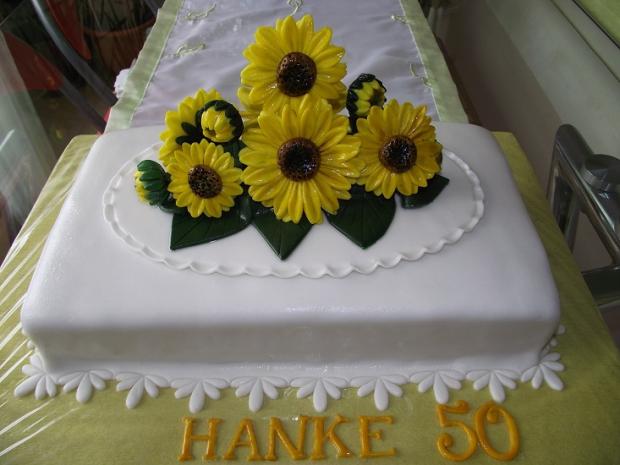 Slnečnice na 50.narodeniny, torta, Narodeninové torty, leti, 1