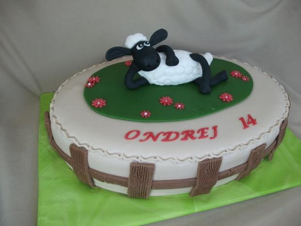 Ovečka Shaun., torta, Rozprávkové torty Ovečka Shaun., torta, Rozprávkové torty, Alenik, 1