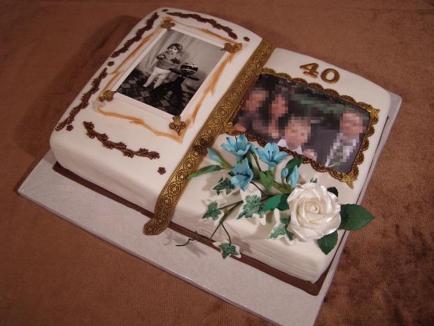 Otvorená kniha, torta, Narodeninové torty Otvorená kniha, torta, Narodeninové torty, Miruš 77, 1