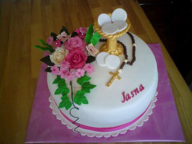 Prvé sväté príjmanie, torta, Torty na cirkevné sviatky Prvé sväté príjmanie, torta, Torty na cirkevné sviatky, lesajka, 1