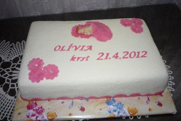 krst - Olívia -, torta, Torty na krstiny krst - Olívia -, torta, Torty na krstiny, Primilka, 1