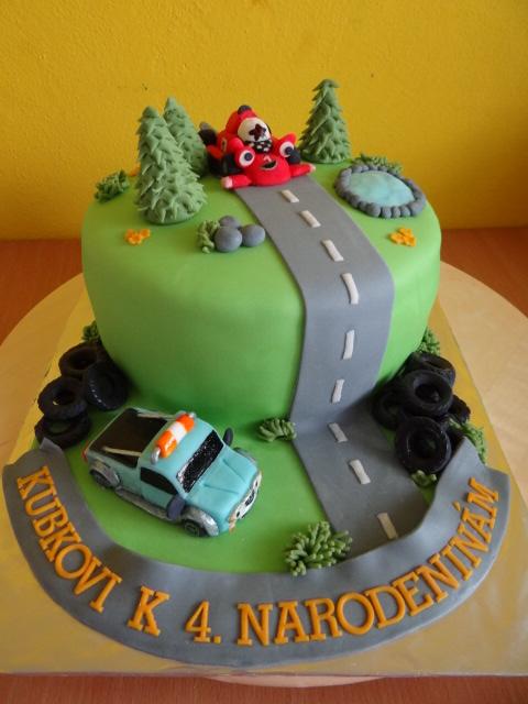 Autíčko Roary, torta, Torty autíčka, vláčiky, Moncika7, 1
