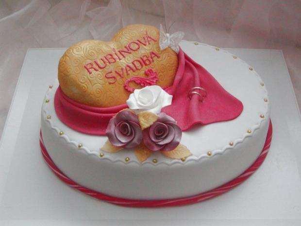 40 rokov spolu, torta, Svadobné torty 40 rokov spolu, torta, Svadobné torty, , 1