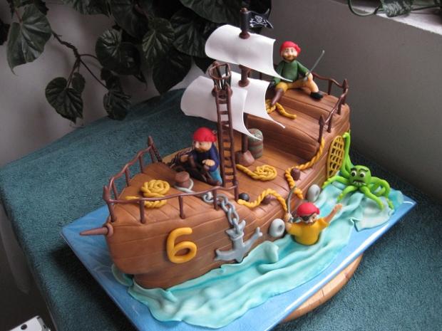 Pirátská loď, torta, Netradičné torty Pirátská loď, torta, Netradičné torty, OlgaC, 1