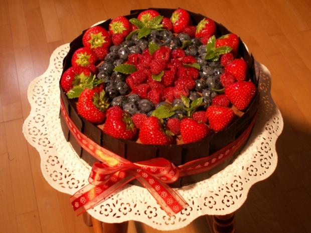 Parížska s ovocím, torta, alapk, 1