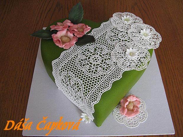 Srdce s krajkou, torta Srdce s krajkou, torta, dasacapkova, 1