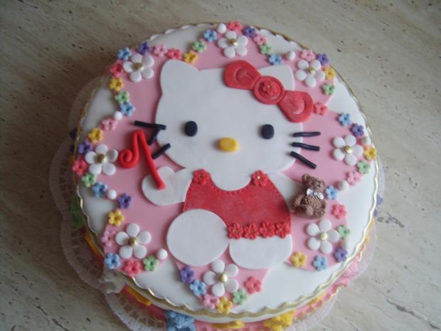 maxi kulatý s Hello Kitty, torta, Torty pre dievčatá maxi kulatý s Hello Kitty, torta, Torty pre dievčatá, Blanka, 1