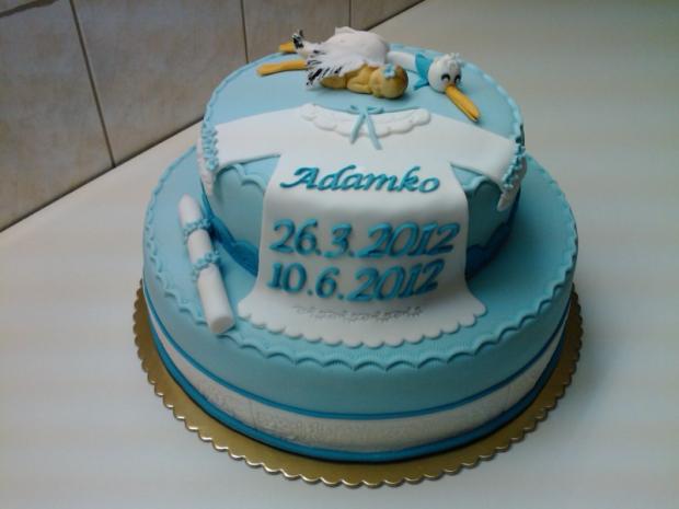 Krstinová pre Adamka, torta, Torty na krstiny Krstinová pre Adamka, torta, Torty na krstiny, Jana Tokárová, 1
