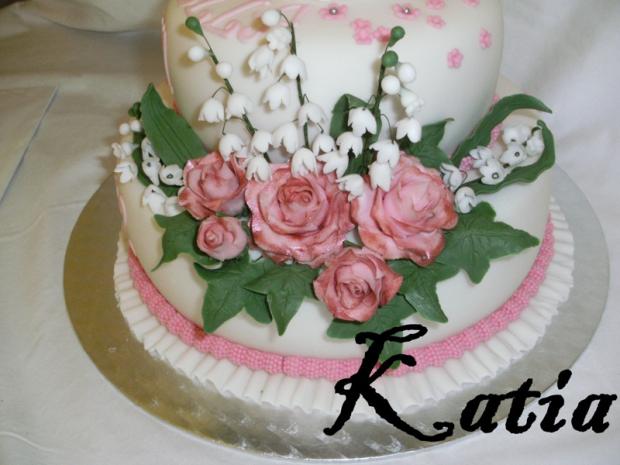 ruzicky s konvalinkami detail, torta, Torty na krstiny, myskatoppo, 1