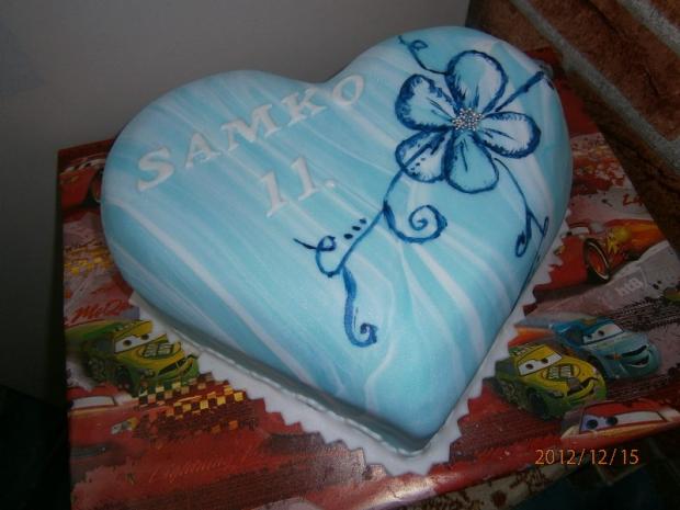 Srdiecko s mojim prvym rucne malovanym detailom, torta, Narodeninové torty, olinockaaa, 1