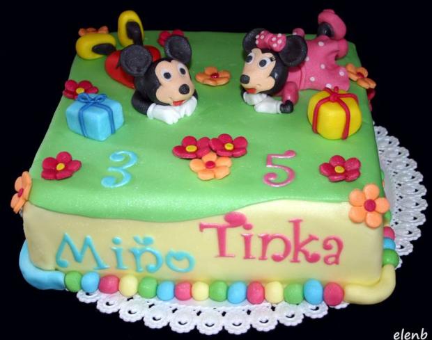 Mickey Mouse a Minnie Mouse, torta, Rozprávkové torty, Elen Bielikova, 1