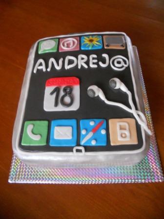 iPhone, torta, Narodeninové torty iPhone, torta, Narodeninové torty, mackau, 1