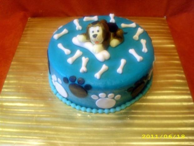 psík s kosťou, torta, Torty so zvieratkami, severinka, 1