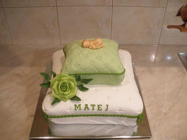 Krstinová v zelenom, torta, Torty na krstiny Krstinová v zelenom, torta, Torty na krstiny, Iveta Barlíková, 1