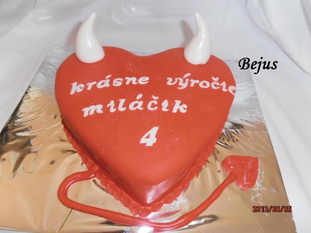 čertovské srdiečko, torta, Narodeninové torty čertovské srdiečko, torta, Narodeninové torty, bejus, 1