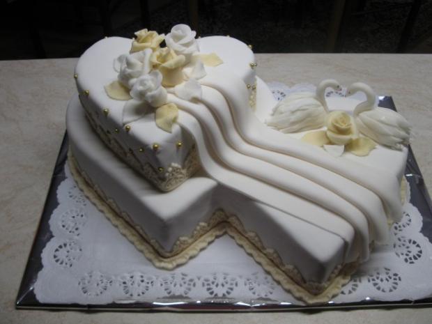 dvojsrdce , torta, Svadobné torty dvojsrdce , torta, Svadobné torty, Andrea5, 1