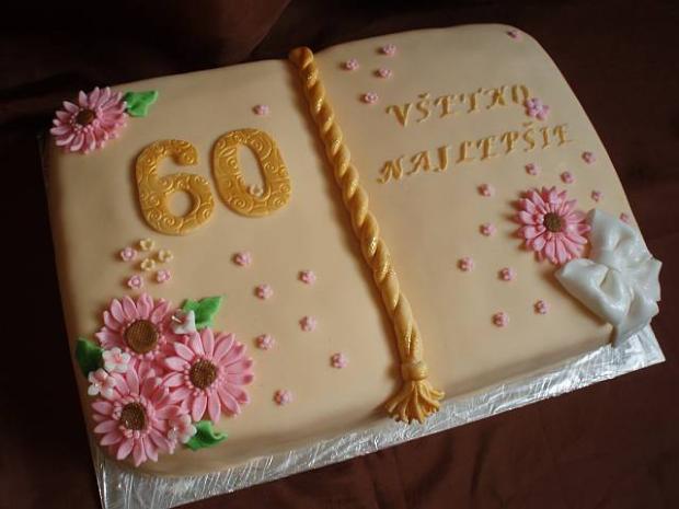 Kniha na 60tku, torta, Narodeninové torty Kniha na 60tku, torta, Narodeninové torty, LHOLLA, 1