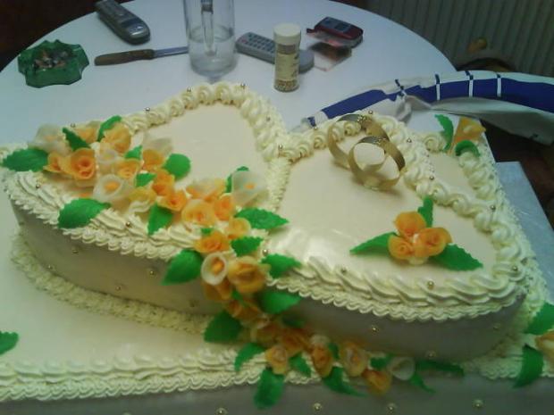 dve srdcia detail, torta, Svadobné torty, paulina2110, 1