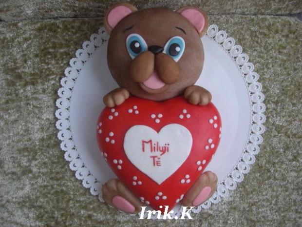 Méďa Valentýn, torta, Torty so zvieratkami, Irik.K, 1