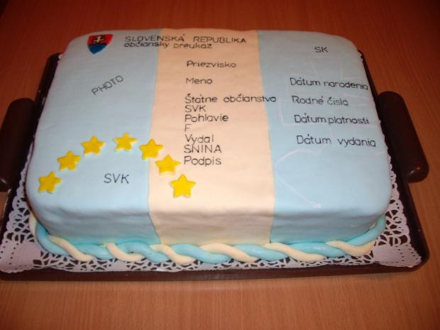 obciansky preukaz, torta obciansky preukaz, torta, emili2710, 1