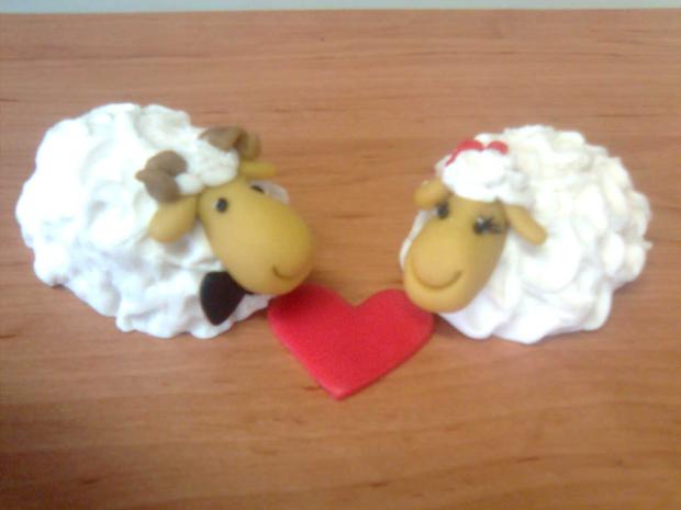 Ovečky na svadobnú tortu, torta, Ozdoby na torty Ovečky na svadobnú tortu, torta, Ozdoby na torty, Andrej, 1