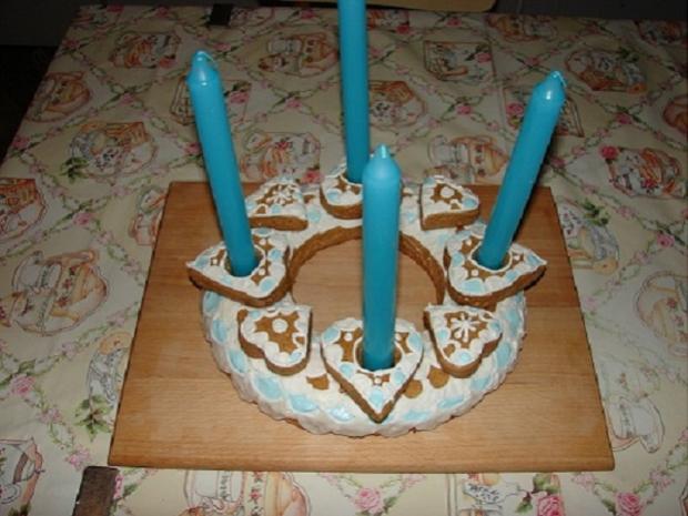 adventný veniec z medovníka, torta, Vianočné torty, Lydulka78, 1