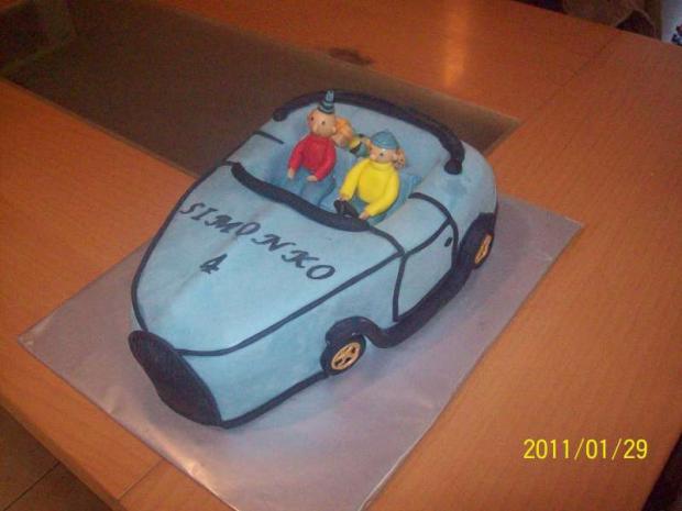 Pat a Mat v aute 2, torta, Torty autíčka, vláčiky, Zdenci, 1