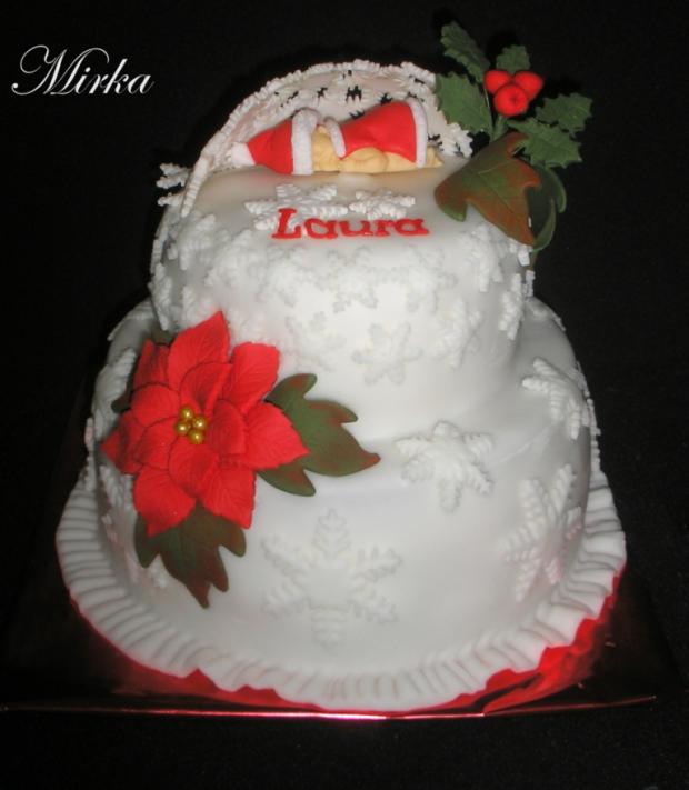 Krstinová vo vianočom šate, torta, Torty na cirkevné sviatky, 1mimulilinka, 1