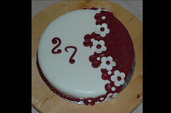 Narodeninova bordobiela, torta, Narodeninové torty, rybca, 1