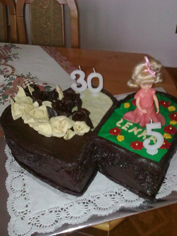 Dvojitá oslava - čoko srdce, torta, Narodeninové torty Dvojitá oslava - čoko srdce, torta, Narodeninové torty, AnkaHanka, 1