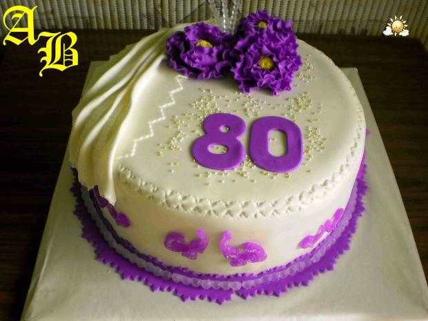 fialová 80-ka, torta, Narodeninové torty, ankab, 1