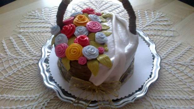 košík s kvetmi, torta, Narodeninové torty, Stanislavka, 1