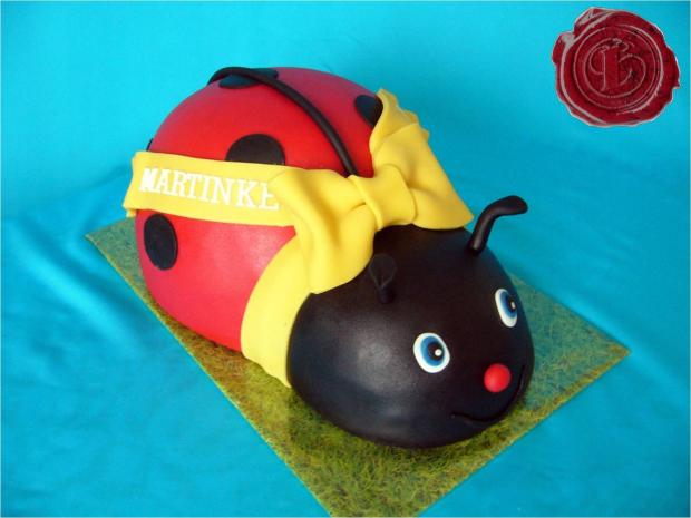 Lienka s mašľou, torta, Torty so zvieratkami Lienka s mašľou, torta, Torty so zvieratkami, lenkafab, 1